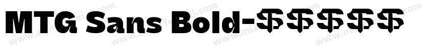 MTG Sans Bold字体转换